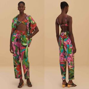 FARM Rio Jardin de Reve tropical pants Small